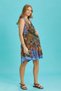 Sleeveless Green Print Summer Maternity Dress with Front Pockets - 2