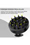 Black Soft Silicone Hair Care Massage Comb Shower Hair Leather Massage Brush - 3