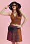 Patterned Patchwork Piece Mini Skirt - 5