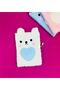 Lock clamshell bear plush notebook