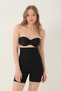 Underbust and Hip Firming High Waist Gathering Black Seamless Long Corset - 3