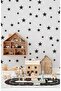 Star Wall Sticker Black 3-4-5cm 100 Pieces Minimalist Wall Fashionable Decals