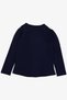 Girl's Long Sleeve T-Shirt with Floral Print, Ages 1.5-5, Navy Blue - 5
