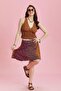 Patterned Patchwork Piece Mini Skirt - 2
