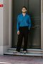 Men's Relaxed Fit Trousers with Elastic Waist and Leg Pockets - 2