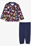 Baby Boy Pajama Set Cookie Patterned New Year Themed 4 Months - 1 Year Old, Dark Blue