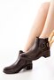 270-3030 Brown Buckle Accessory Zippered Daily Women's Boots - 3