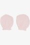 Newborn Baby Gloves Striped Pink
