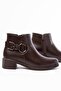 270-3030 Brown Buckle Accessory Zippered Daily Women's Boots