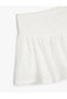 Skirt with Pleated Elastic Waist - 3