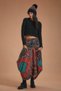 Baggy Long Skirt with Lace-up Waist and Pocket Detail - 2