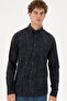 Men's Dark Green Long Sleeve Shirt 50293761 -Vr079 - 3