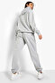 Women's Vertical Printed Sweatshirt Bottom Top Tracksuit Set - 3