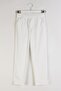 Boy's White Gabardine Trousers with Elastic Waist - 3