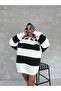 Women's 3-Thread Cotton Collared Sweatshirt - Green - 4