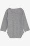 Baby Boy Snap-On Bodysuit with Glasses Teddy Bear Printed 9 Months-3 Years, Dark Gray Melange - 2
