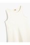 Midi Dress Sleeveless Round Neck Stone Detailed Viscose Fabric - 3