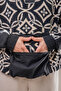 Patterned Kanugur Pocket Winter Oversize Plush Fleece Coat - 6