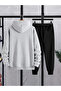 Unisex New Season Cotton Hooded Sweatshirt Sweatpants 2Li Set - 3
