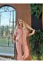 Women's Embroidered Zip-Up Top and Bottom Tracksuit Set