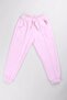 Comfortable Unisex Children's Sweatpants with Elastic Waistband, Fleece Inside and Pockets, Pink - 2