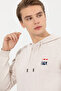 Men's Cream Melange Hooded Knitwear Sweater 50253781-Vr159 - 2