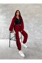 Three Thread Double Color Lower Upper Set Thick Cotton Fabric - 2
