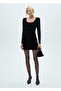 Low-Cut Velvet Dress - 2