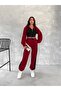 Three Thread Double Color Lower Upper Set Thick Cotton Fabric