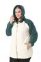 Large Size Lycra Soft Pocket Hooded Zipper Women's Clothing Flexible Trend Winter Plush Fleece Cardigan - 3