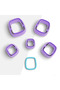 Thin Rectangular Shape Organic Polymer Clay Mold, Earring Mold, Clay Cutter, 5 Sizes, No: 896