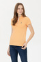 Women's Orange Basic Polo Neck T-Shirt 50255457 -Vr202