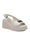 1915 Genuine Leather Daily Women's Sandals-Cream