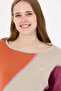 Women's Stone Melange Crew Neck Sweater 50256632 -Vr225 - 2