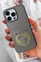 Sbprc iPhone 15 Compatible Case Abner Suede Embroidery Patterned Cover with Business Card - 2