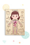 We Are Learning about the Human Body, Internal Organs Montessori Educational Wooden Puzzle Toy, Doctoring Play - 5