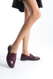 Burgundy Stylish Design Loafer Shoes - 6