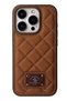 Sbprc iPhone 15 Pro Max Compatible Case Ogden Diamond Patterned Stitched Pu Leather Cover