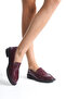 Burgundy Stylish Design Loafer Shoes - 7