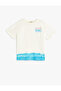 Oversize T-Shirt with Tie-Dye Print Detail, Short Sleeve, Crew Neck, Cotton