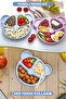 3 Compartment Blue Baby Child Food Plate Mit1115 - 3