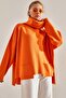 Women's Turtleneck Double Pocket Oversize Knitwear Poncho Sweater