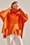 Women's Turtleneck Double Pocket Oversize Knitwear Poncho Sweater - 5