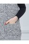سترة نسائية محبوكة بنمط Houndstooth وسميكة للشتاء مع جيوب - 3