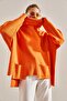 Women's Turtleneck Double Pocket Oversize Knitwear Poncho Sweater - 4