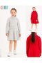 Girl's Hair Braided Turtleneck Knitwear Dress - 5