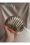 Women's Gold Metal Oyster Seashell Model Evening Dress and Special Occasion Portfolio Chain Strap Bag - 6