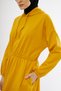 Women's 2 Thread Long Dress with Drawstring Waist, Hood and Pockets - 8