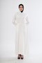 Women's 2 Thread Long Dress with Drawstring Waist, Hood and Pockets - 7