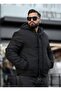 Men's Hooded Coat with Pocket Detail - 3